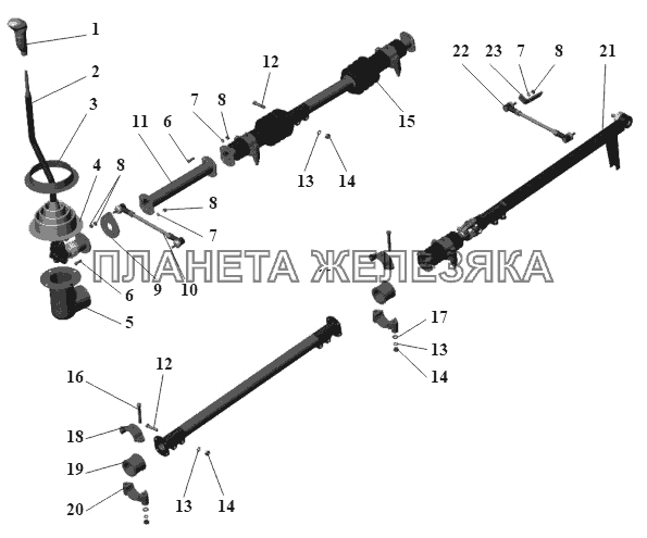 Установка привода КПП 152-1703002-24 МАЗ-152 (2011)